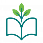  Pädagogik Wiki Logo: Stilistische Darstellung eines aufgeschlagenen Buches, aus dessen aufgeschlagener Seiten eine kleine Pflanze wächst.